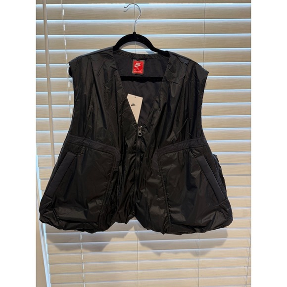 Nike Sport Utility Vest Black Mens XL Loose Fit Full Zip HM4262-010 NEW - Picture 3 of 9